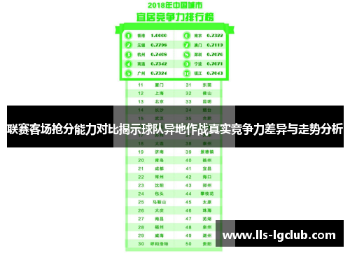 联赛客场抢分能力对比揭示球队异地作战真实竞争力差异与走势分析